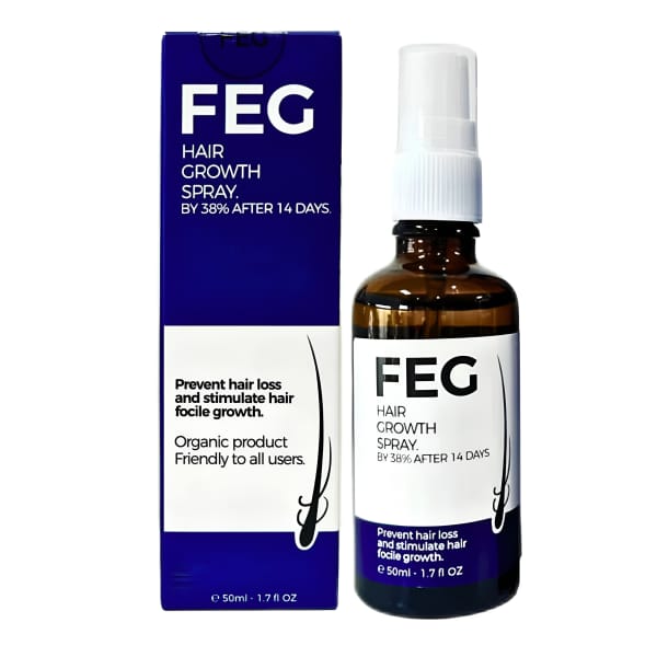 Pack of 2 FEG Hair Growth Spray Plus Derma Roller, Suitable For Both Men and Women.
