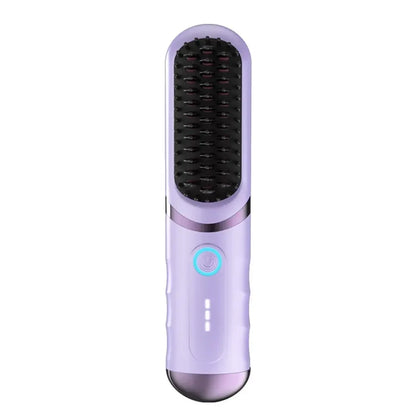 2-in-1 Cordless Hair Straightener Brush & Comb.